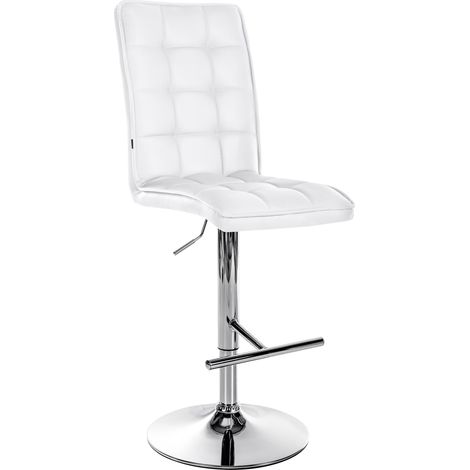 Barhocker Peking Kunstleder weiß chrom