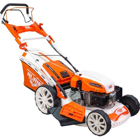 Tondeuse à gazon thermique autotractée RURIS RX400S - Moteur 4 temps 5.7 CV 196 cc, coupe 51 cm, variateur de vitesse, bac 65 L, 2000 m² (1/5)