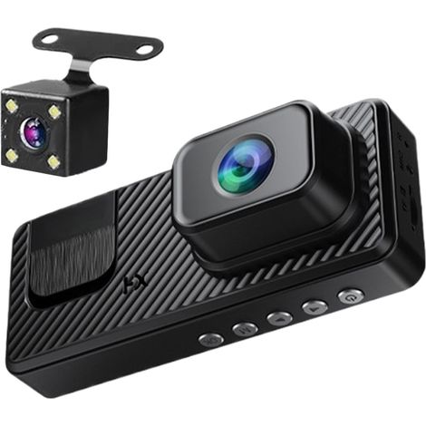 Para cámara de salpicadero Grabadora de conducción de 3 canales, grabadora de imágenes de visión trasera con Wi-Fi, visión infrarroja 1080p para punto ciego trasero de camión (1/5)