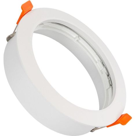Aro Downlight Empotrable Circular para Bombilla LED GU10 AR111 Corte Ø 125 mm Blanco