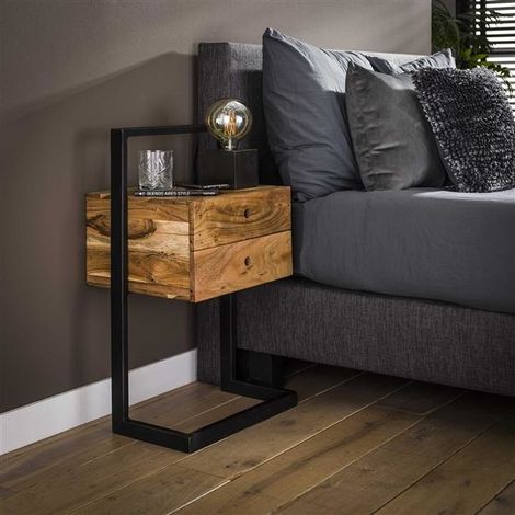 Industrial Bedside Table Snitterby (1/2)