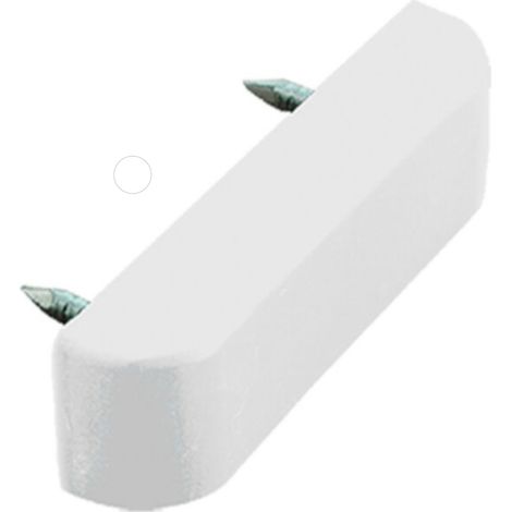 2 PEZZI - SUPPORTO FERMA ANTINE 40MM - IN PLASTICA BIANCA - COMPLETI DI CHIODI