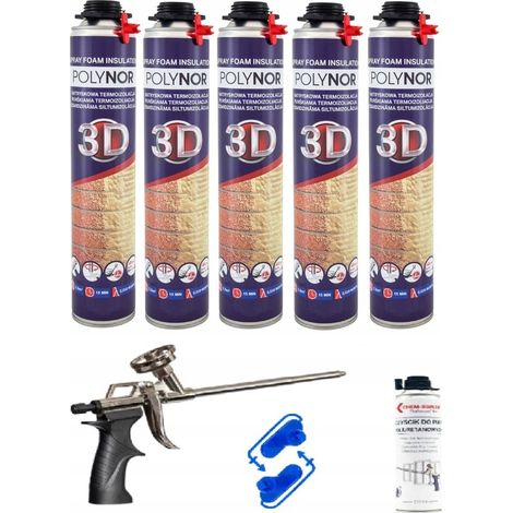 Isolamento in schiuma spray Polynor 3D, isolamento in schiuma Pur Foam per garage e soffitte (1/5)
