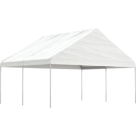Cenador con techo polietileno blanco 4,46x5,88x3,75 m vidaXL (1/5)