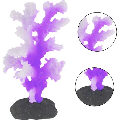 Coral - Décor Aquarium Artificiel en Silicone Non Toxique - Pour Aquariophilie Intérieure et Extérieure - 1 Pièce (1/5)