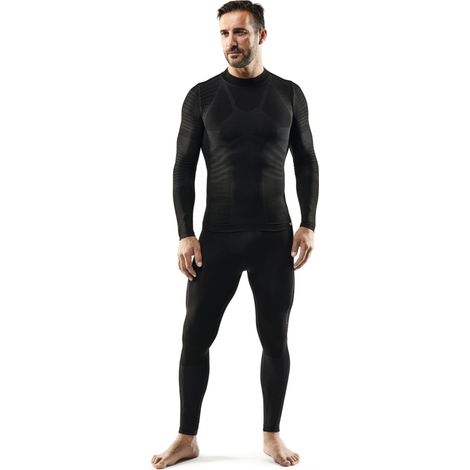 1 pezzo maglia tecnica "wrk302" nera con collo a lupetto, tg l/xl - wrk (1/4)