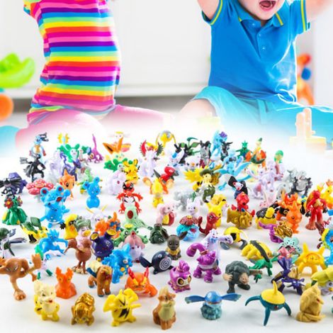 Lot de 24 figurines Pokémon miniatures mignonnes en PVC, style dessin animé, à collectionner. Modèles solides, objets de décoration, inspirés de l'anime japonais Pokémon Pikachu et Psykokwak.
