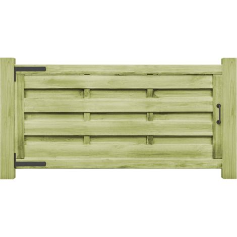 Portillons 2 pcs Bois de pin imprégné 150x75 cm Vert (1/5)