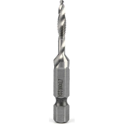 Foret et taraud coniques M4 HSS à queue hexagonale de 1/4" - Pièce pour outil électrique (1/5)