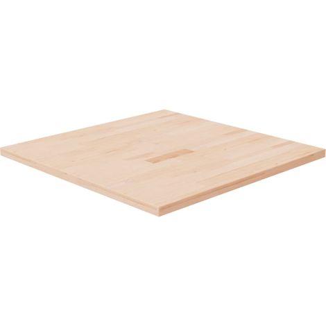 Dessus de table carré 70x70x2,5 Bois chêne massif non traité (1/2)