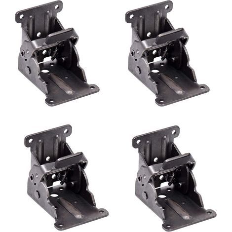 Selbstverriegelnde Scharniere, klappbare Stützhalterung, Beinbeschläge und Eckverstrebung für klappbare Werkbankbeine (2 Sets) (1/5)