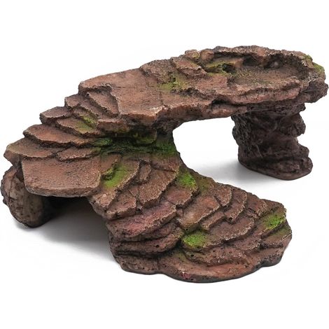 Cachette Reptile Plateforme Tortue Terrasse Tortue Cave Salamandre Gecko Leopard Caché Reptile Cave Dragon Barbu Sanctuaire Habitat Terrarium DéCoratio (1/5)