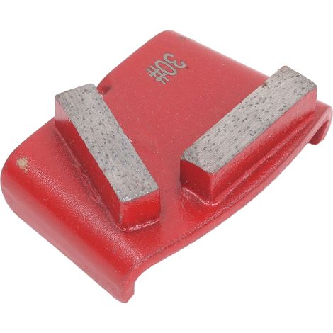 Chaussures de meulage en diamant, trapèze rouge, 2 dents longues, outil pour le polissage des sols en béton, grain 30, 3 pièces (1/5)