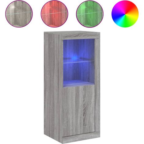 Maison Exclusive - Aparador con luces LED gris Sonoma 41x37x100 c (1/5)