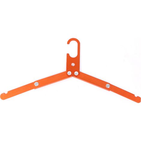 Porte-vêtements pliable voyage en alliage d'aluminium léger et résistant, design compact pour maison et déplacements, couleur orange. (1/5)