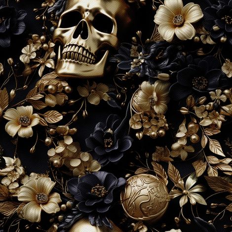 Tela Oxford decorativa para exteriores - Motivo de calavera I DX4789 (1/5)