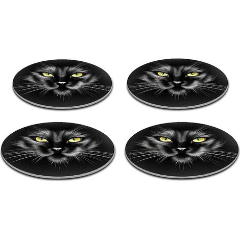 Set mit 4 runden Platzsets, 33 cm Durchmesser – 4 mm dicker Filz, hitzebeständig, dekorativ, Muster Nero – Bertoni (1/5)