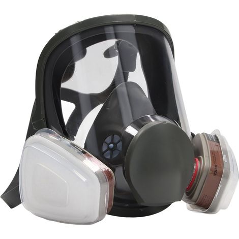 Vollgesichtsmaske mit Filter, wasserdicht, verstellbar, mit Partikelfilter, für den Außeneinsatz, Filtergehäuse Typ 3 (1/5)