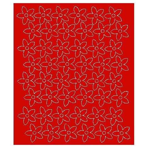 Adesivi murali a forma di fiori, 3 cm, 48 pezzi, rosso opaco