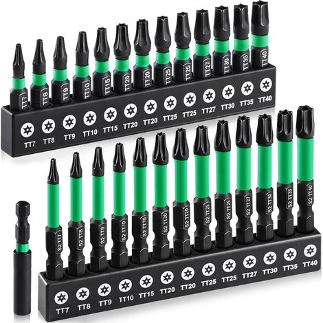 Kit tournevis, 25/50mm, S2, Torx/sécurité, pour atelier (1/5)
