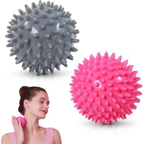 Ensemble de 2 balles de massage hérisson à picots, balle de massage fitness à picots (1/4)