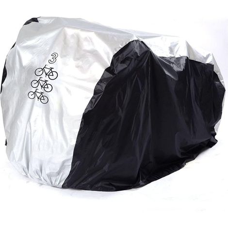 Fahrradabdeckung für 3 Fahrräder, wasserdicht, Nylon, Indoor/Outdoor, Größe L (1/5)