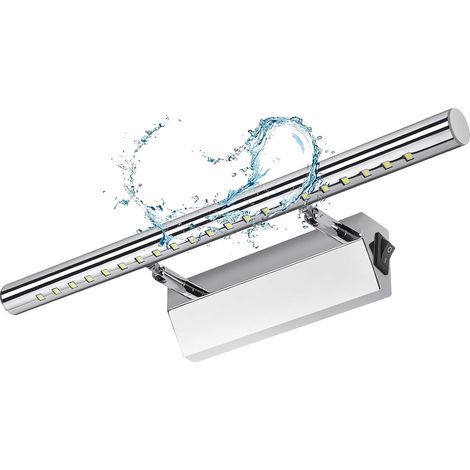 40cm applique salle de bain avec interrupteur LED 5W Lampe Salle de Bain Murale Lumière Tableau Étanche IP44 Réglable 180° Éclairage Décoration Meuble Toilette Maquillage (1/5)