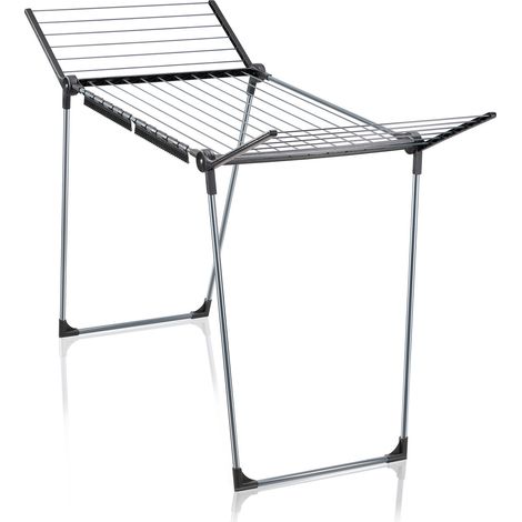 Leifheit – Séchoir sur pied 18m – Stabilité intérieure/extérieure – Hauteur 105cm – Barres anti-rouille – Accessoires pour petites pièces (1/5)