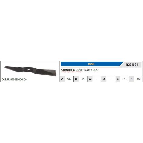 ISEKI Rasenmäher Mähmesser SG13 SG15 SG17 R301661