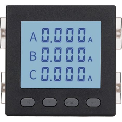 Compteur de puissance multifonctionnel, ampère de tension noir triphasé pour l'automatisation de la Distribution AC220V