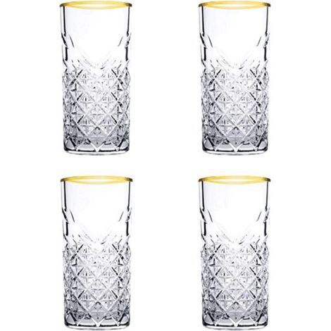 Timeless Raki Gold 180cc 4er Cocktailglas 450ml Golden Touch Gläser-Set