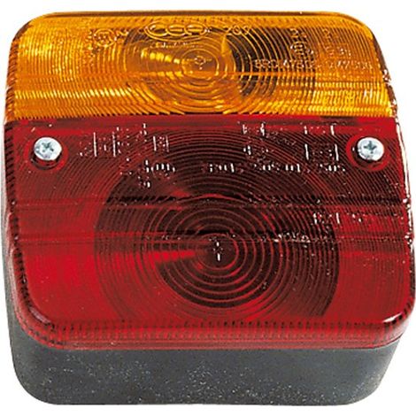 Feu 4 fonctions 12V gauche/droit – Clignotant, stop, veilleuse, éclairage plaque – Installation rapide cosses plates 6,35 mm – Dimensions 105x100x50 mm – Aj.Ba