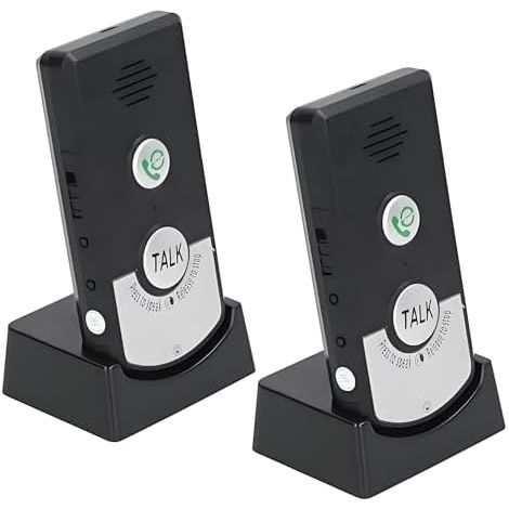 Sonnettes D'Interphone sans Fil 1000M Distance Interphone Vocal à 2 Voies Système D'interphone sans Fil Rechargeable pour la Sécurité D'usine de Bureau à Domicile (1/5)