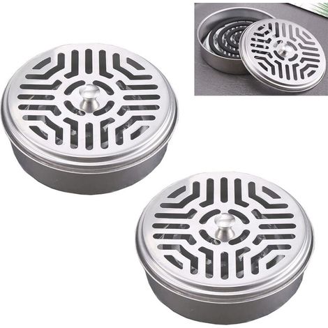 2 Pièces Supports en Spirale de Moustiques en Acier Inoxydable, pour Bobines de Moustiques, Support Spirale Anti Moustique Bobine, pour Maison, Jardin, Camping, Pêche, Voyage, Extérieur (1/5)