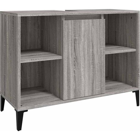 Maison Exclusive - Meuble d'évier sonoma gris 80x33x60 cm bois d'ingénierie (1/5)