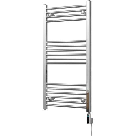 Zennor - Chrome Electric Towel Rail H1000mm x W500mm Straight 300w Thermostatic WIFI (1/3)