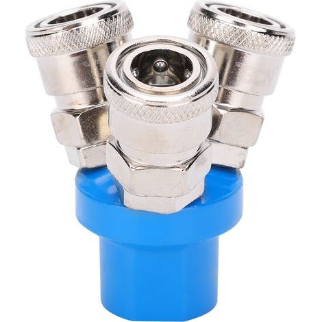 3 Pièces Raccord Pneumatique Rapide 3 Voies Type C Té Rond pour Tuyau Outil de Connexion (1/5)