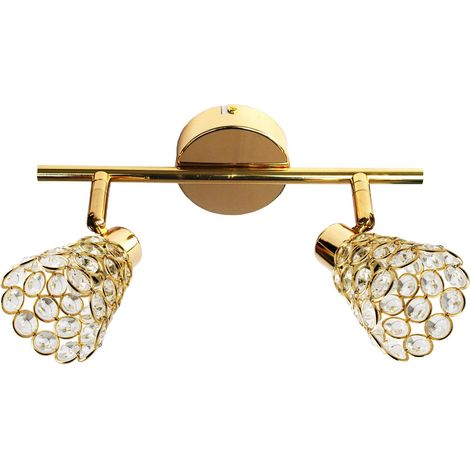 Candellux Glossy 92-97449 plafoniera oro cristallo 2xG9 (1/2)