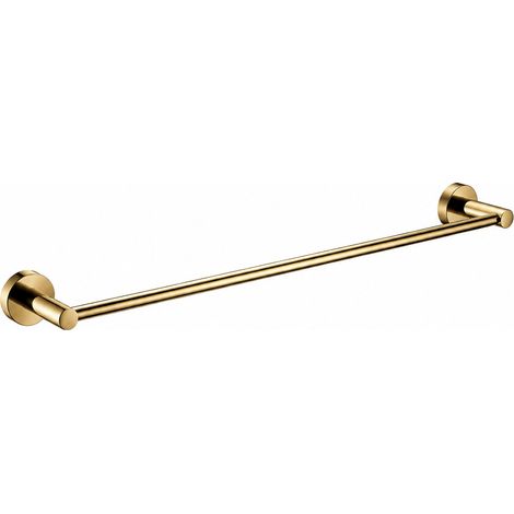 Porte-serviette mural acier inoxydable 304 doré brossé barre simple 600 × 75 × 48 mm 61,5 × 10 × 6 cm 385 g – Livraison gratuite (1/3)