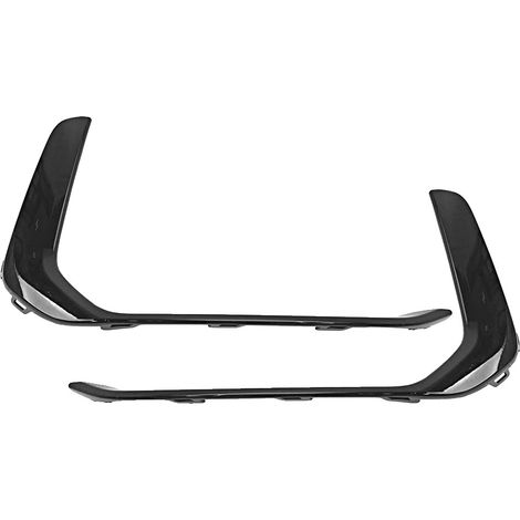 Kit cornice fendinebbia, finitura nera lucida, facile installazione a clip, nero (1/2)