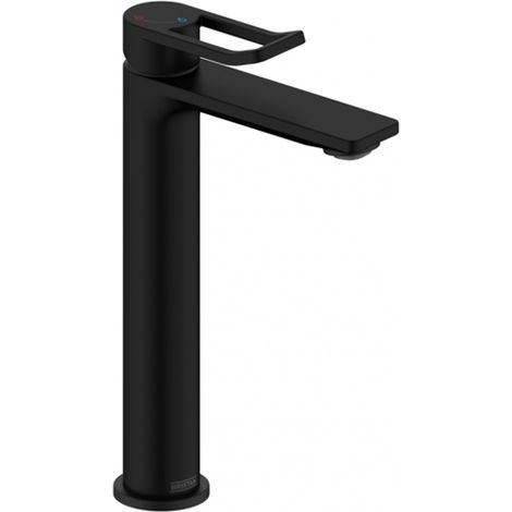 Bristan Saffron Eco Start Tall Basin Mixer Tap with Clicker Waste - Black (1/5)
