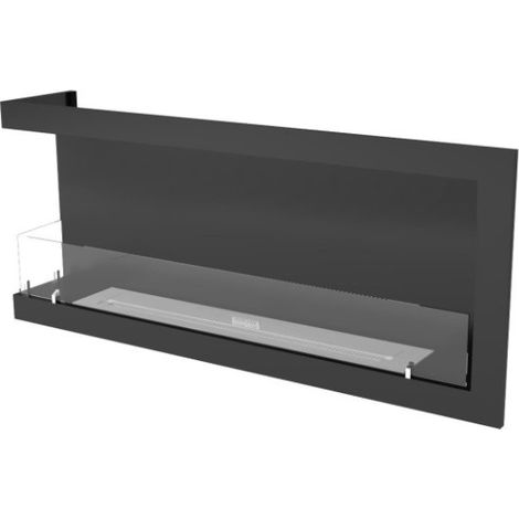 Cheminée BIOETHANOL MURALE 130 CM coin gauche (1/3)