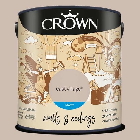 CROWN WALLS AND CEILINGS MATT EAST VILLAGE 2.5L