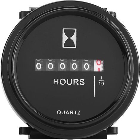 Compteur horaire mécanique rond 8-80V – Minuterie pour moteur de voiture. camion. bateau – Précision élevée pour usage pro (1/5)