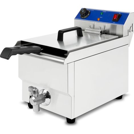 VERTES Fritteuse Fritöse Edelstahl 10L (3000W, 230V, 50-250°C)