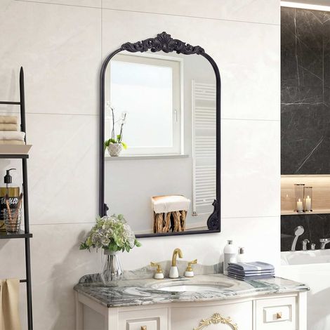 Dramatic Arched Wall Mirror with Baroque Ornate Frame-M (1/5)