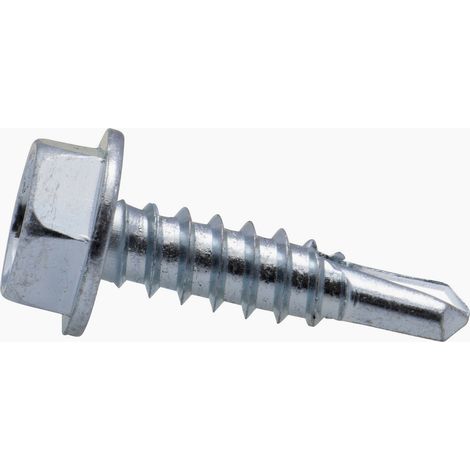 Vis autoperceuse tête hexagonale zinguée Viswood 5,5 x 25 mm (lot de 10 vis)