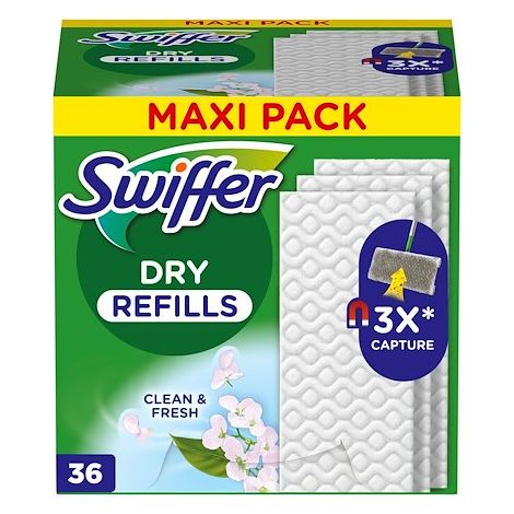 Lingettes sèches Swiffer Dry - Boite de 36