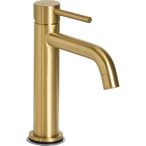 Robinet de Lavabo Moderne en Laiton Mat 18 cm Mitigeur Salle de Bain Monolevier Doré Salinas (1/5)