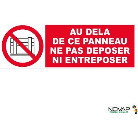 Panneau ne pas entreposer pour sol - 450x150 mm - 4007182
